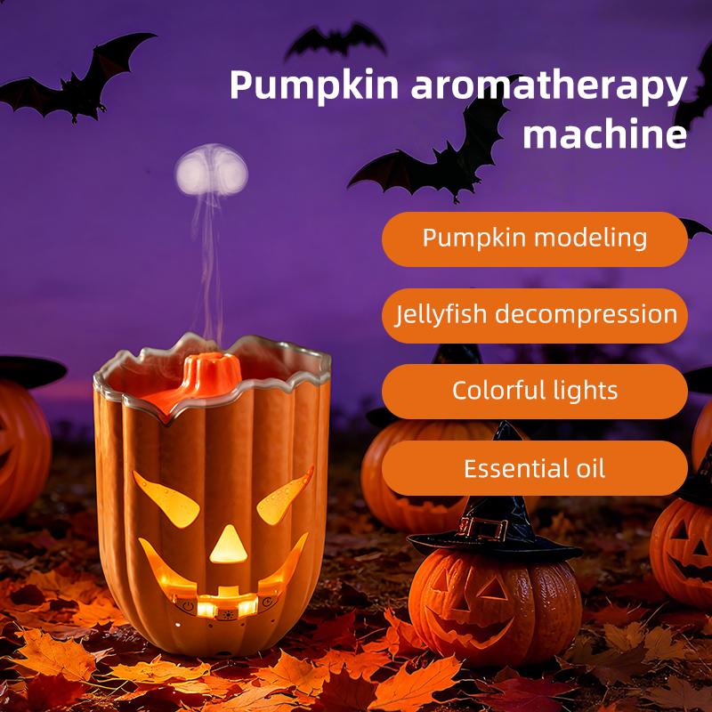 Unique Halloween Creative Pumpkin Lantern Mist Humidifier Auto Shut Off Essential Oil Diffuser Household Relaxation Air Diffuser