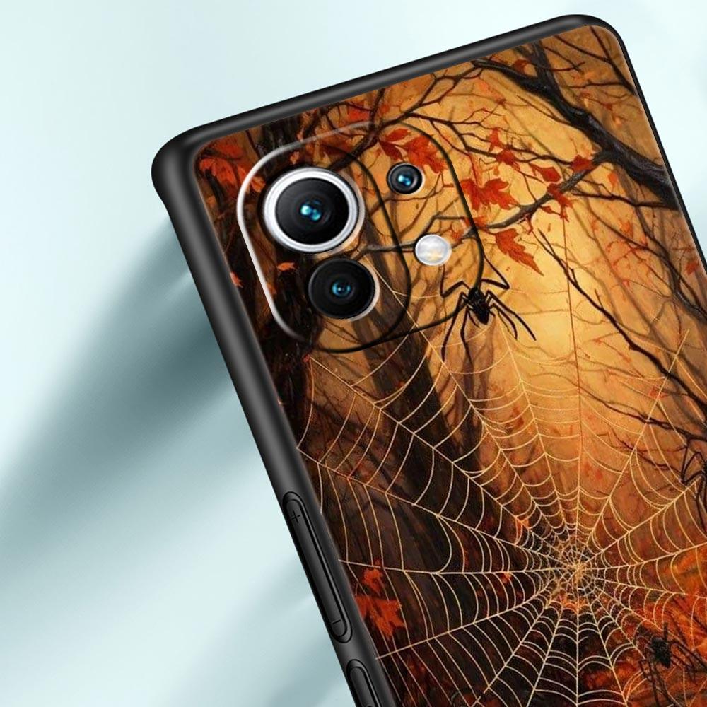 Spider Web Phone Case Cover for Xiaomi Mi 17 Pro Max 15 14 13 12 11 Ultra 15T 14T 13T 12T 11T Pro Lite Soft TPU Shell Fundas Bag