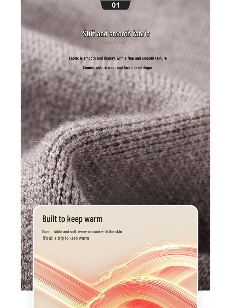 Men's Half-Zip Thick Knit Sweater – Stylish Autumn/Winter Casual Business Base Layer