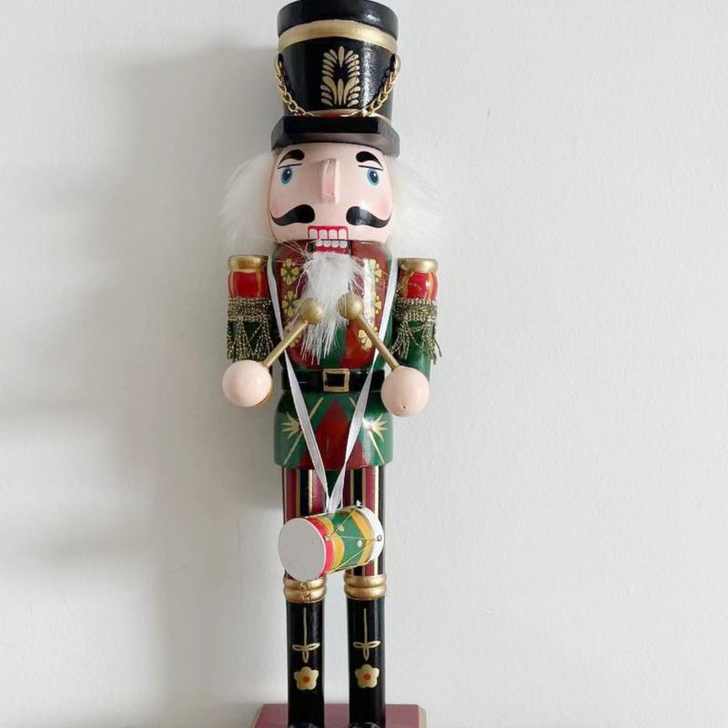 1Pcs 30Cm Cartoon Walnut Soldier Home Decoration Christmas Ornament Wooden Nutcracker Puppet Desktop Decor
