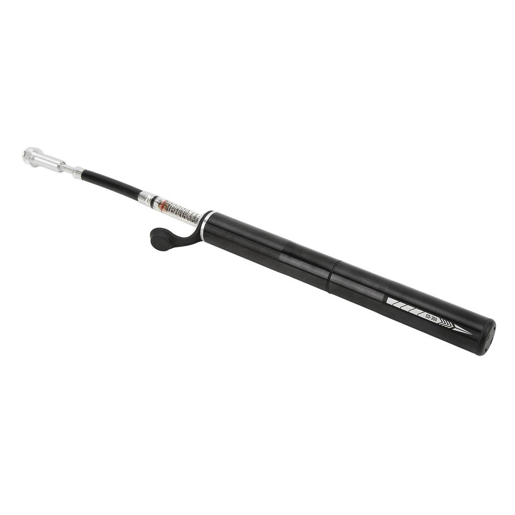 ENLEE Mini Bicycle Tire Pump with Barometer Telescopic Hose for American Valve Presta Value