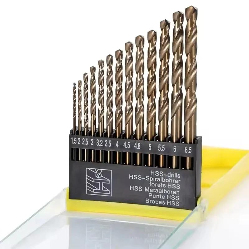 

13PC Metric Drill Bit Set for Metal/Concrete/Tile (3/16 -1/2 ) - Professional Electric Drill Bits for Woods & Masonry