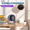 100 Gears Rechargeable LED Digital Display Air Circulation Fan Variable Frequency Strong Wind Fan Portable Desktop Electric Fan