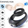 Male Locking Sperm Double Ring USB Charging Vibration Massage Locking Sperm Ring Male Masturbator