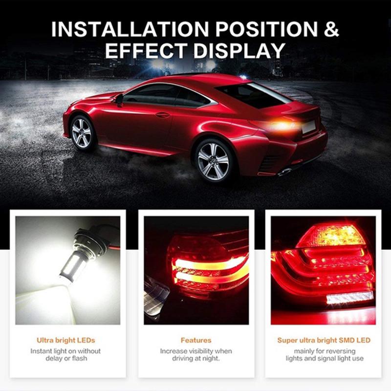1156 Led Bright Auto Car Tail Brake Turn Signal Light Reverse Lamp Bulb
