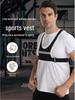 Reflektierende Outdoor-Sportweste mit Handy- und Wasserflaschen-Brusttasche zum Laufen, Radfahren und Bergsteigen