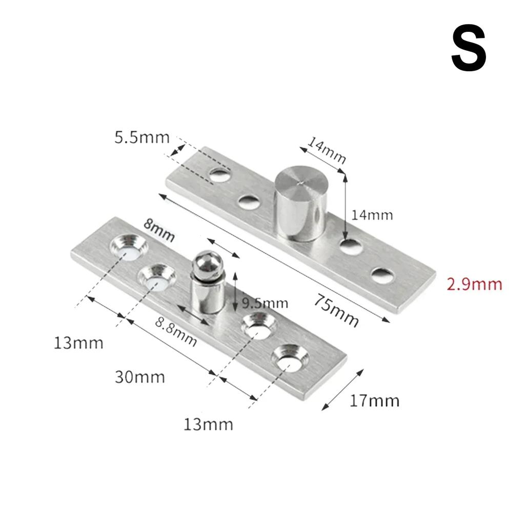 Edelstahl-Drehtürscharnier, robust, auf und ab, für 360-Grad-Welle, für Drehtürbeschläge in Zimmern und Villen