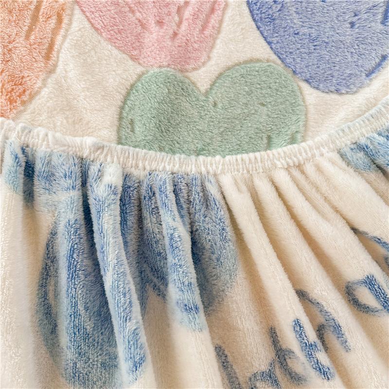 WOSTAR Luxury double bed fitted sheet elastic mattress protector cover couple winter warm fluffy coral fleece bedspread 150x200