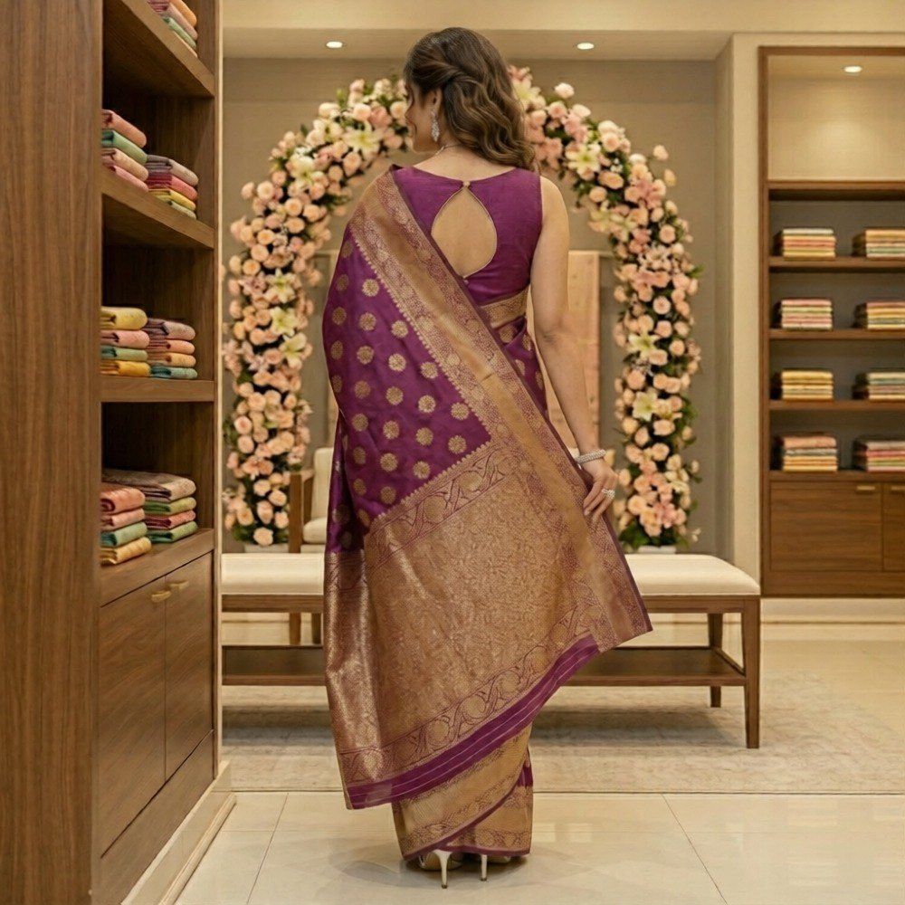 Grand Festive Edit – Soft Silk Saree | Rich Jacquard Royal Drape