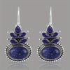 Kolczyki wiszące z imitacją lapis lazuli, syntetycznymi kamieniami, w kształcie kłosa, styl retro etniczny, do codziennego użytku