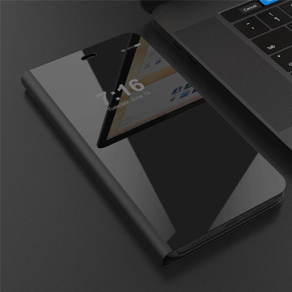 Luksus Smart Etui til Samsung Galaxy A57 A56 A37 A17 A55 A54 A34 A15 A53 A34 A33 A14 A73 Spejl Læder Smart Flip Stand Cover