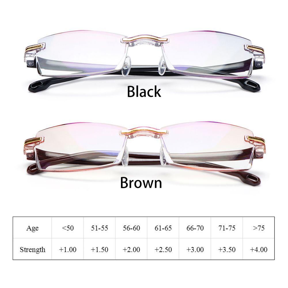 Degree Readers Eyewear Rimless Computer Gaming Goggles Presbyopia Glasses Anti Blue Light Reading Glasses Radiation Protection