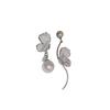 French pearl niche zircon butterfly earrings women's ins light luxury temperament versatile high-end stud earrings