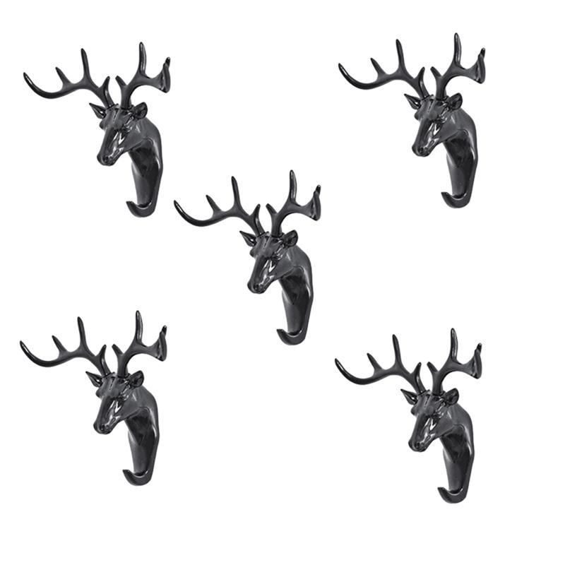 ABWR-Deer Shape Home Decoration Hook Wall Shelf Wall Hanging Wall Personality Deer Head Wall Key