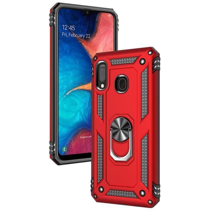 Coque - NALIA - Galaxy A20e - Anti-Choc - Anneau Rotation 360° - Support Magnétique