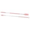 Telescopic Silicone Spatula Pink Reusable Jar Scraper Retractable Mini Makeup Spatula Spoon Set for Cosmetics