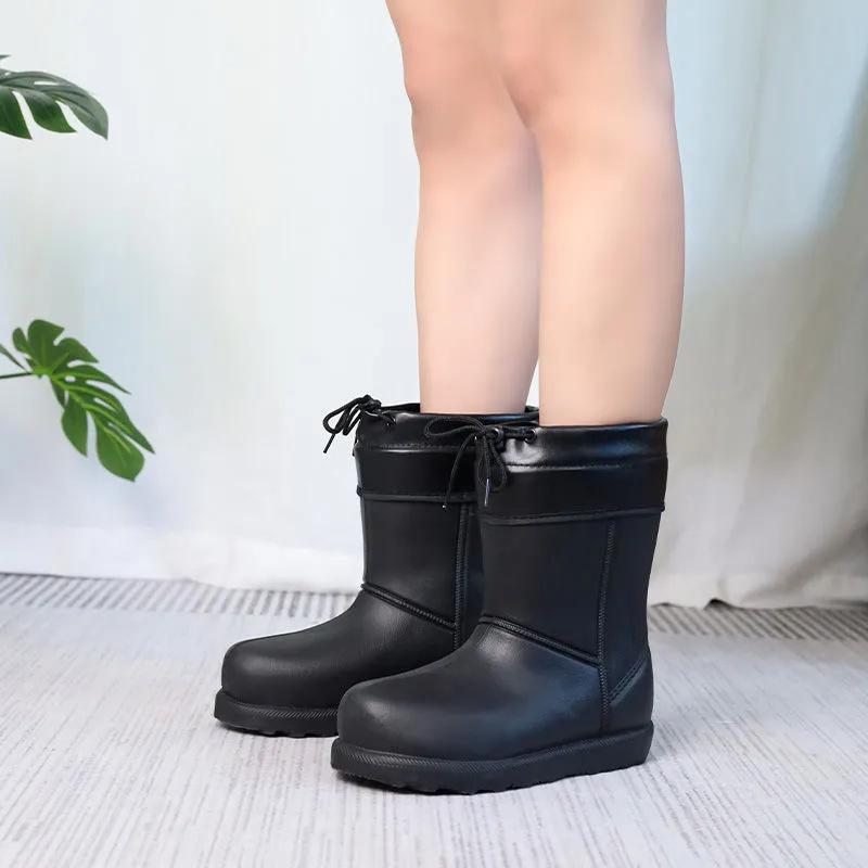 Neue Winter-Schneestiefel, lange Schäfte, modische, lässige High-Top-Baumwollschuhe, dicksohlige, rutschfeste und fleecewarme Schneestiefel