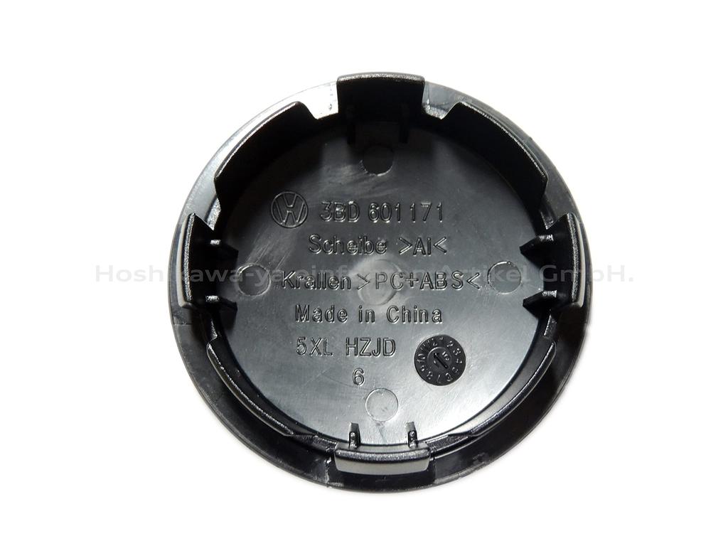 Originální středové krytky kol Volkswagen 66 mm, Sada 4 kusů (3B7 601 171 XRW)