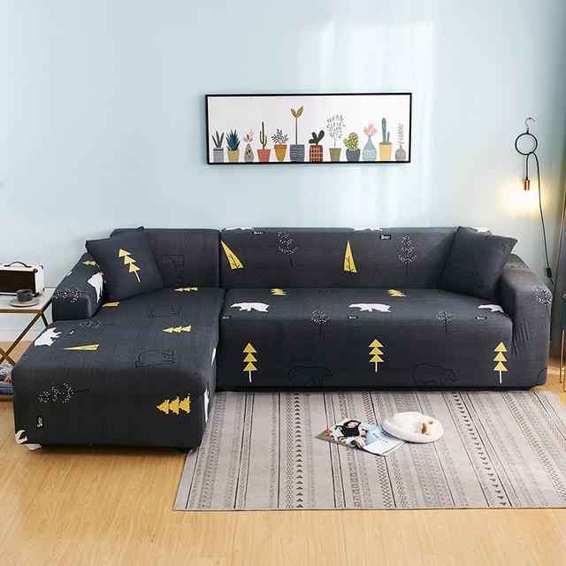 

Spandex Sofa Case Sets Designed For Living Space Elastic Stretch Couch Slipcovers L Shape Chase Longue Need Buy 2pcs Furniture Protector 1pc 1-Seat 90-140cm