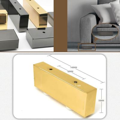 Universelle Edelstahlmöbelfüße Erhöhen die Stabilität Tragfähige Schrankfüße L-Form Anti-Rutsch-Sofa-Füße