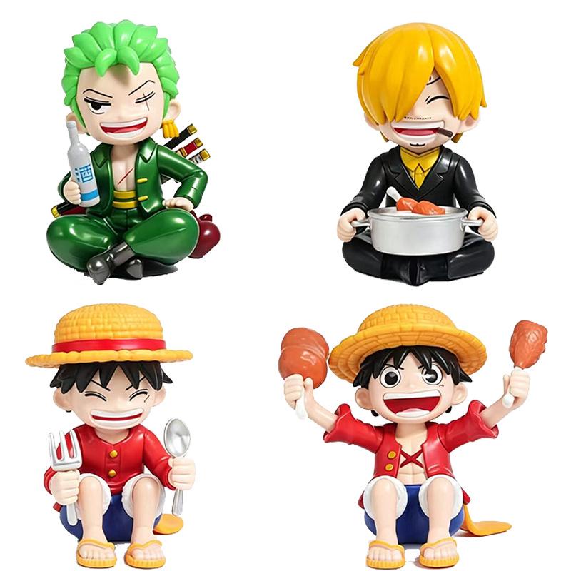 One Piece: Eight Character Model Figures - Luffy, Zoro, Nami & More