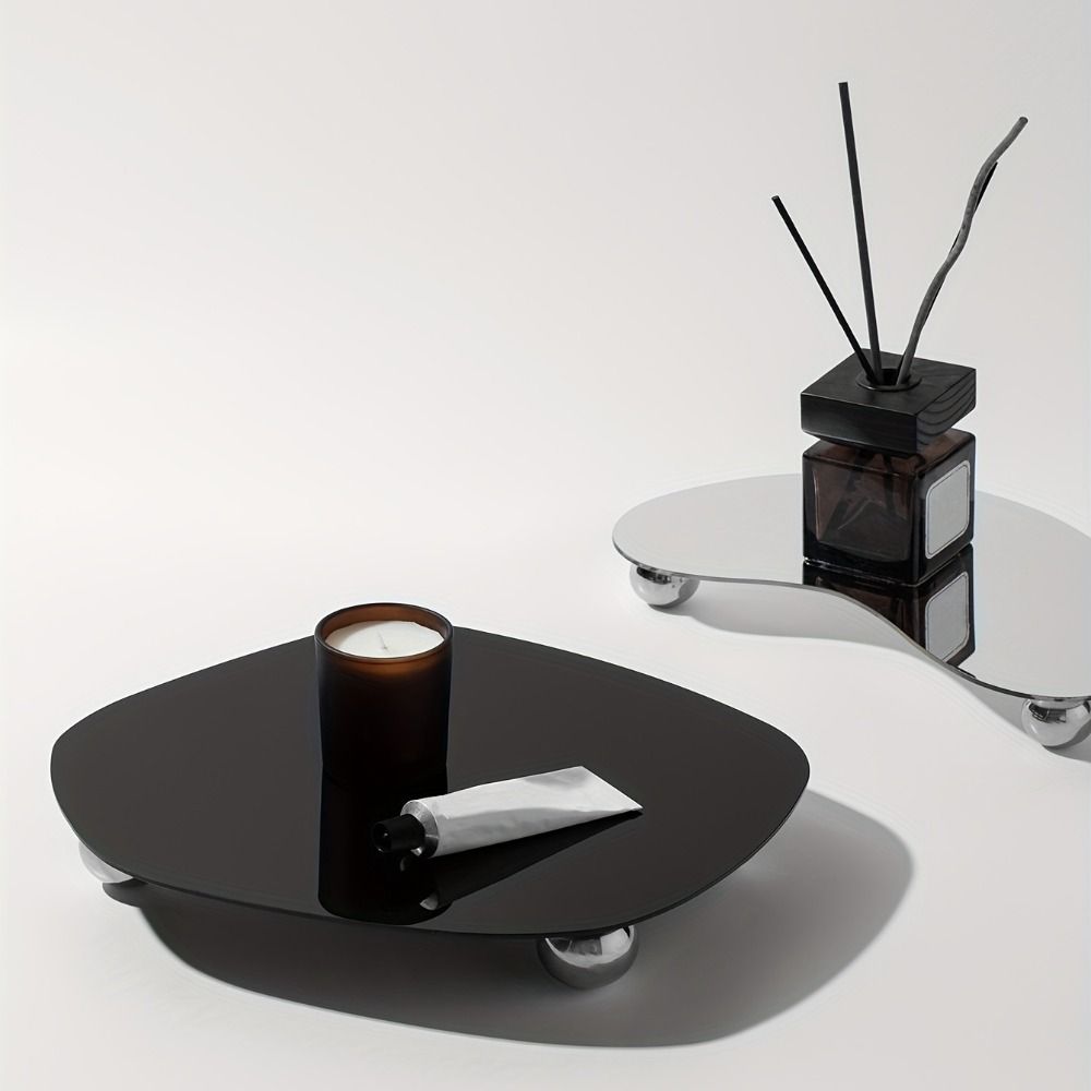 

High-end Irregular Shape Acrylic Tray Exquisite Dresser Shelf Perfume Display