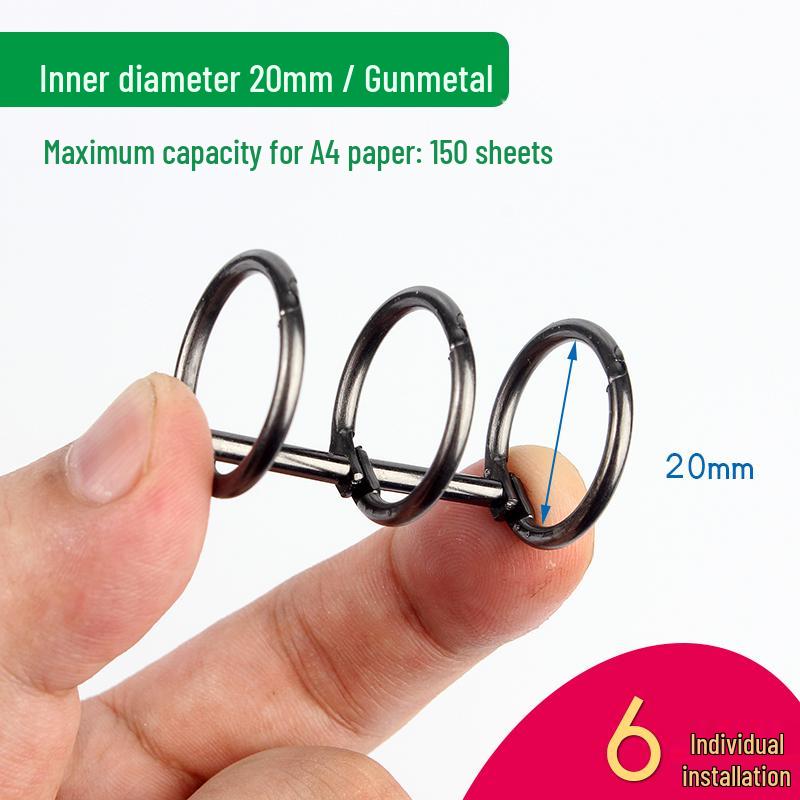 Six-Hole Metal Binder Rings - Multi-Hole Loose Leaf Binding Clip