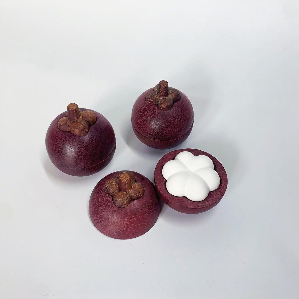 Purple Mangosteen Car Air Freshener: Essential Oil Diffuser with Wood, Stone, and Plaster for Creative Desktop Aroma