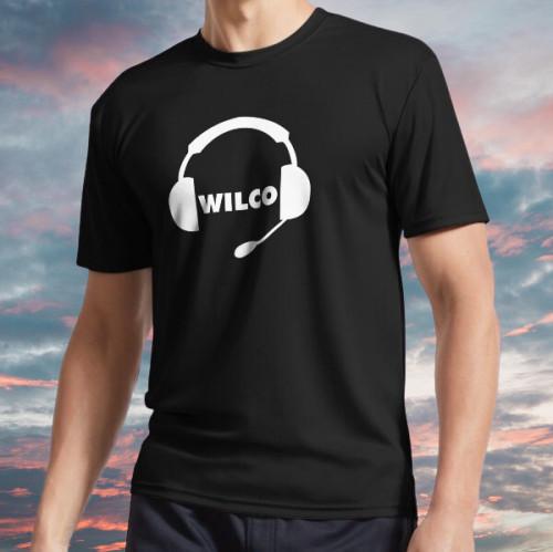 

New Shirt WILCO flight headphones design Active T-Shirt Funny Size S - 5XL L