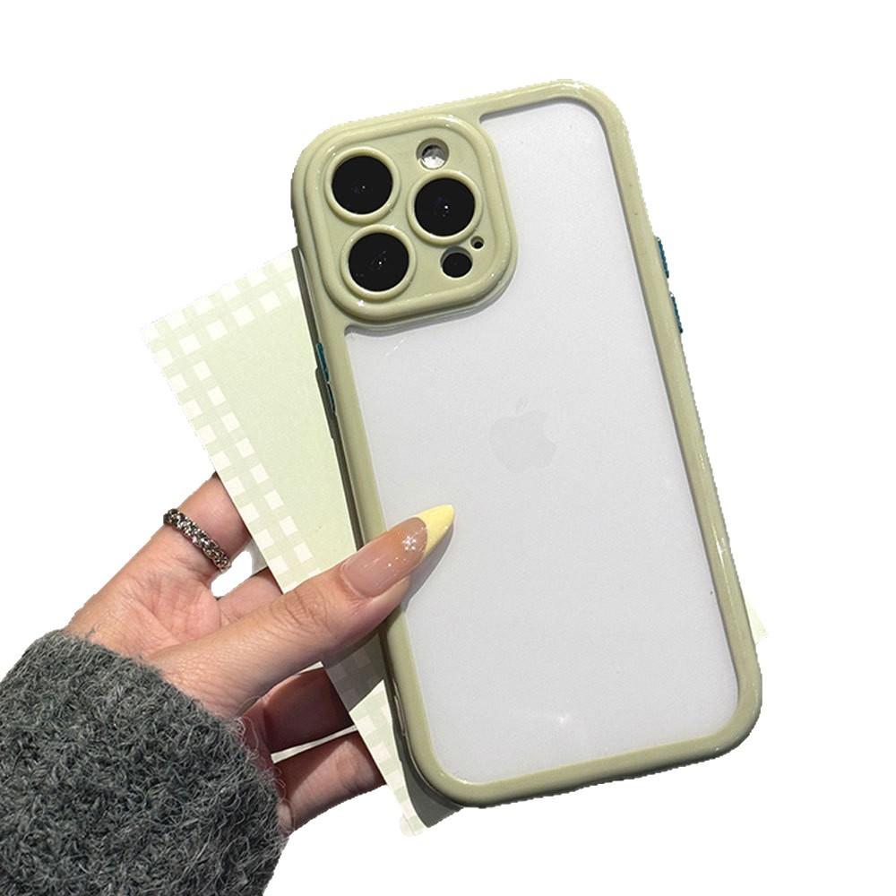 New Transparent Cream Shell Suitable for Apple 16promax Simple IPhone 15 Mobile Phone Case Niche 14 Protection Case