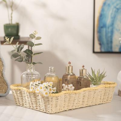 Flower Handcrafted Storage Basket Natural Fiber Construction Ideal For Plant Display Home Organization And Decoration