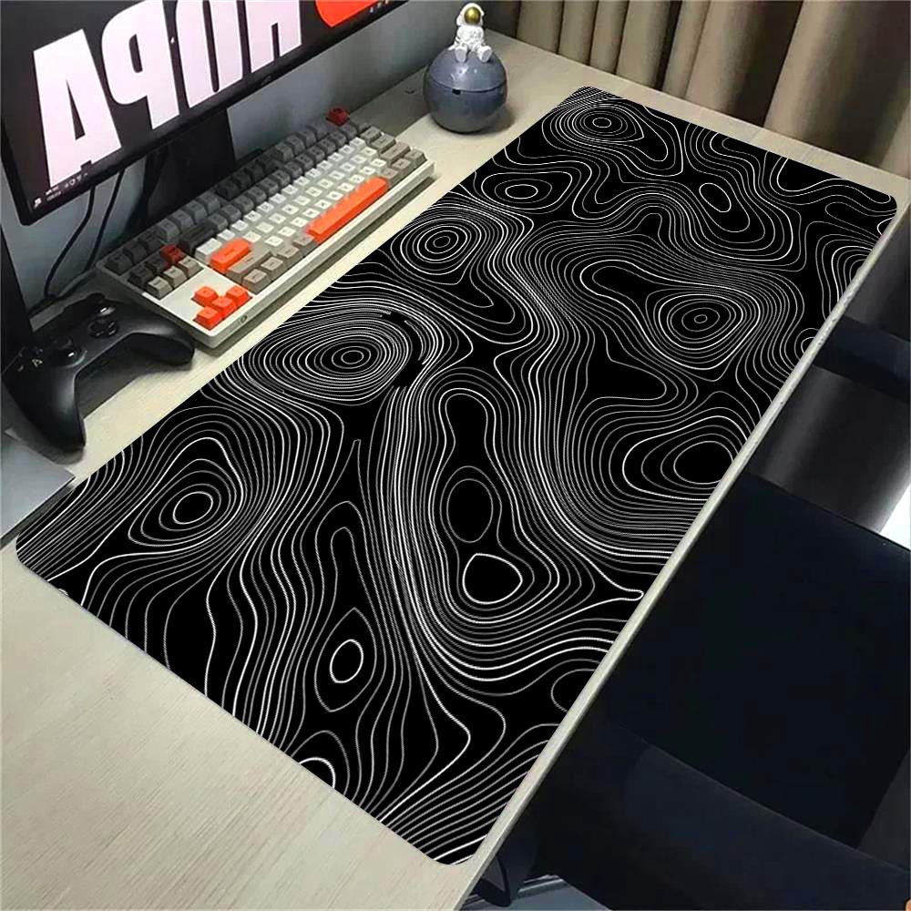Topographic Mousepad Strata Liquid Mouse Pad Black 500x1000 Mat Gamer 900x400 Extended Pad Custom Mauseped Rubber Office Carpet