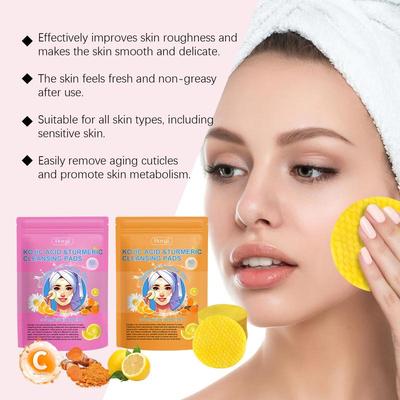 Kurkuma Reinigungspads Gesichtspeeling Make-upentferner Peeling abgestorbener Haut Porenverkleinerung Massage Gesichtswaschschwamm