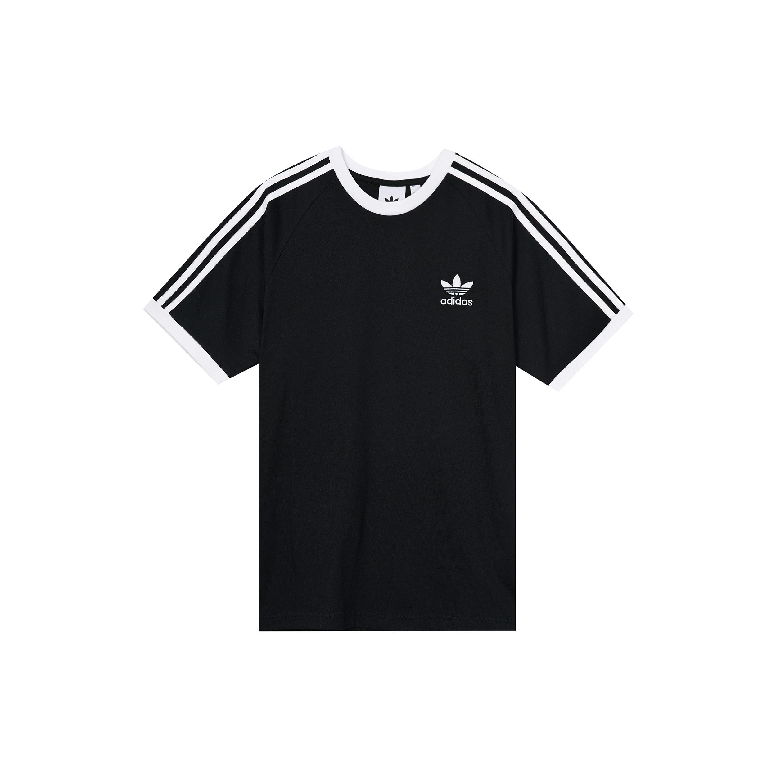 adidas originals Adicolor Classic s 3 Bands Embroidery Logo Sport Short Sleeve Men s Black GN3495 XS