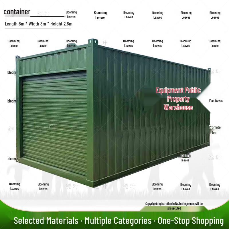 Movable Camouflage Container House with Rain Canopy