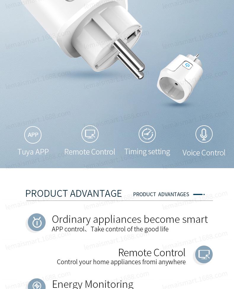 Smart EU Outlet Compatible with Siri, Alexa, and Google Assistant