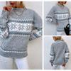 Popular OZON autumn and winter women's clothing Christmas snowflake pattern semi-turtleneck sweater needle