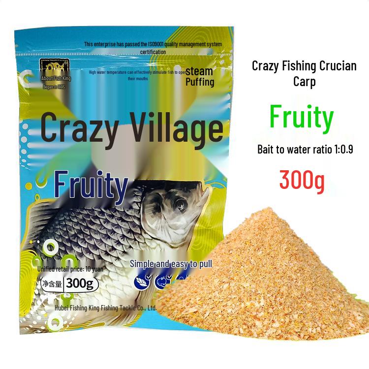 Fishing King Crucian Carp Bait with Fruit Fragrance (300g) - Black Pit, Lake, Reservoir