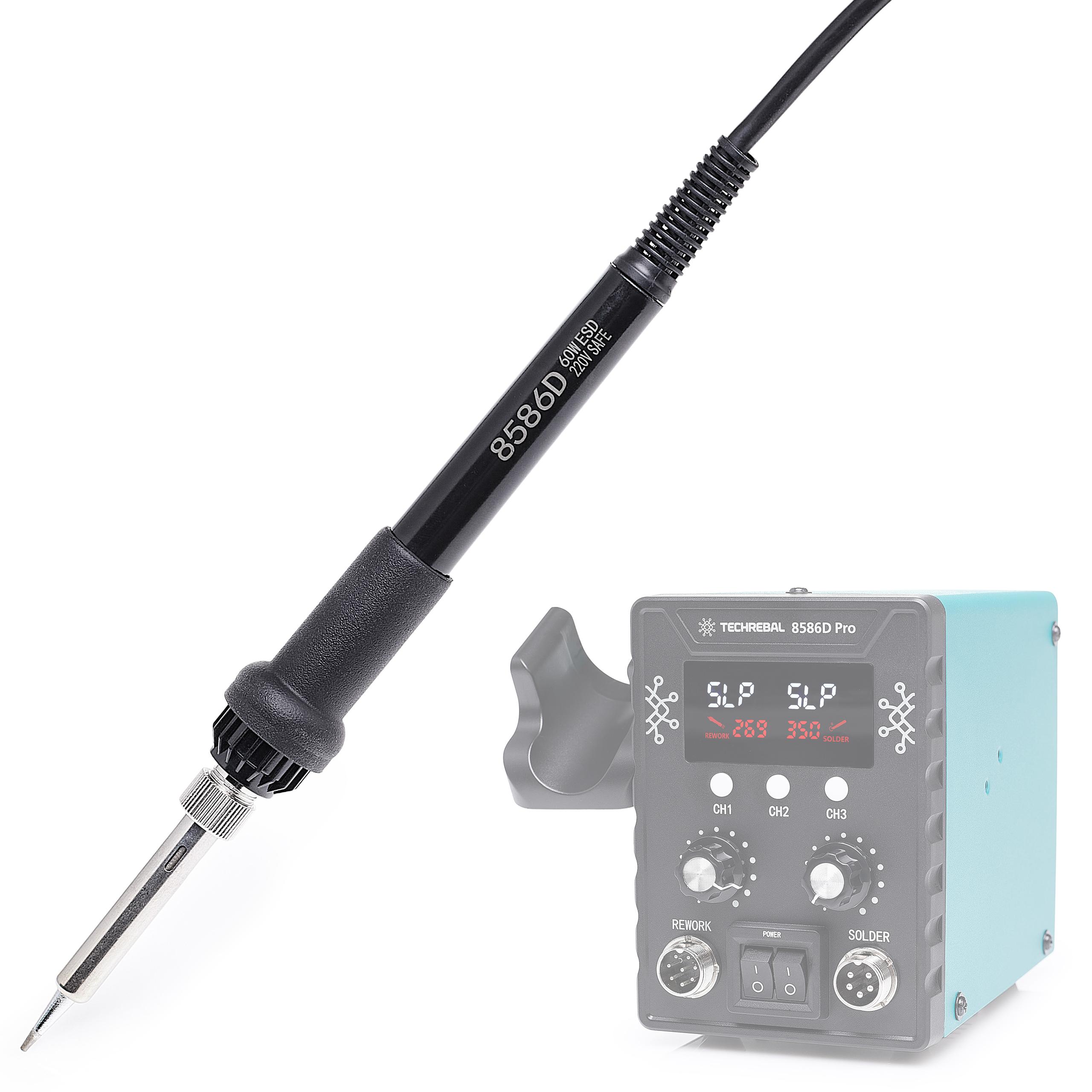 Lötkolben für 8586D Pro Station Handstück inkl. 900M Spitze Techrebal 5-Pin - Bild 3
