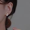 Real 925 Silver Zircon Round Hoop Earrings for Women Classic Geometric Fine Jewelry Minimalist Accessories