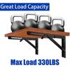 20 Inch Heavy Duty Folding Shelf Brackets, 2 Pack DIY Wall Mounted Shelf Bracket for Fold Down Table, Stainless Steel Folding Table Hinge Space Saving