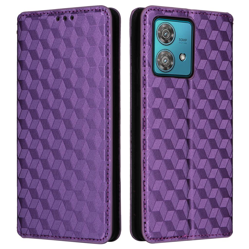 For Motorola Edge 40 Neo 5G Cover Imprinted Wallet Leather Stand Phone Case