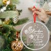 1pc/2pcs Memorial Gifts - Sympathy Gifts for Loss of Loved One, Mom, Dad - Bereavement Remembrance Grief Christmas Ornament -Glass Sympathy Ornament