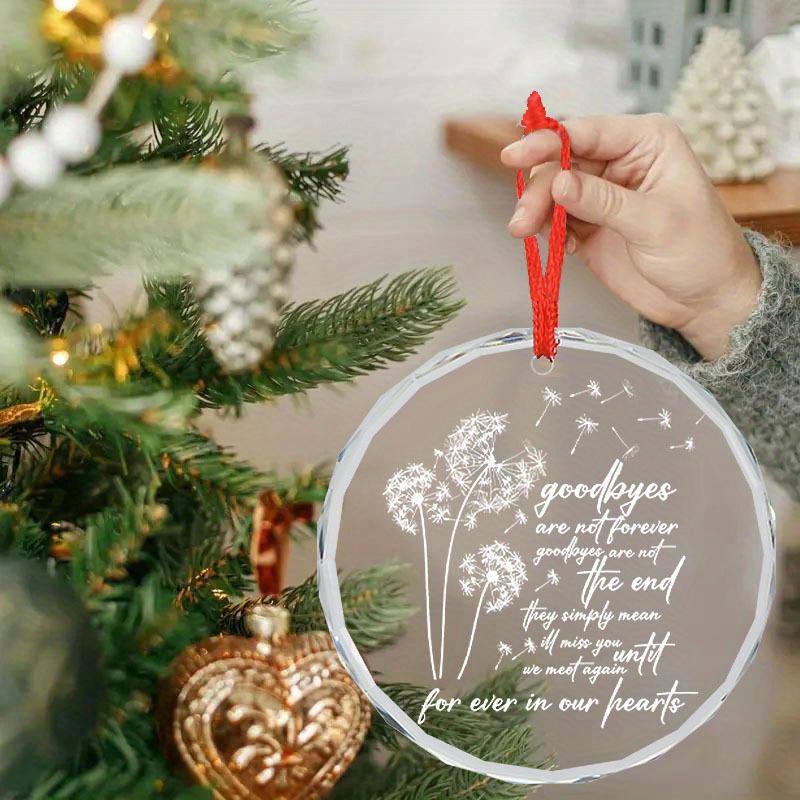 1pc/2pcs Memorial Gifts - Sympathy Gifts for Loss of Loved One, Mom, Dad - Bereavement Remembrance Grief Christmas Ornament -Glass Sympathy Ornament