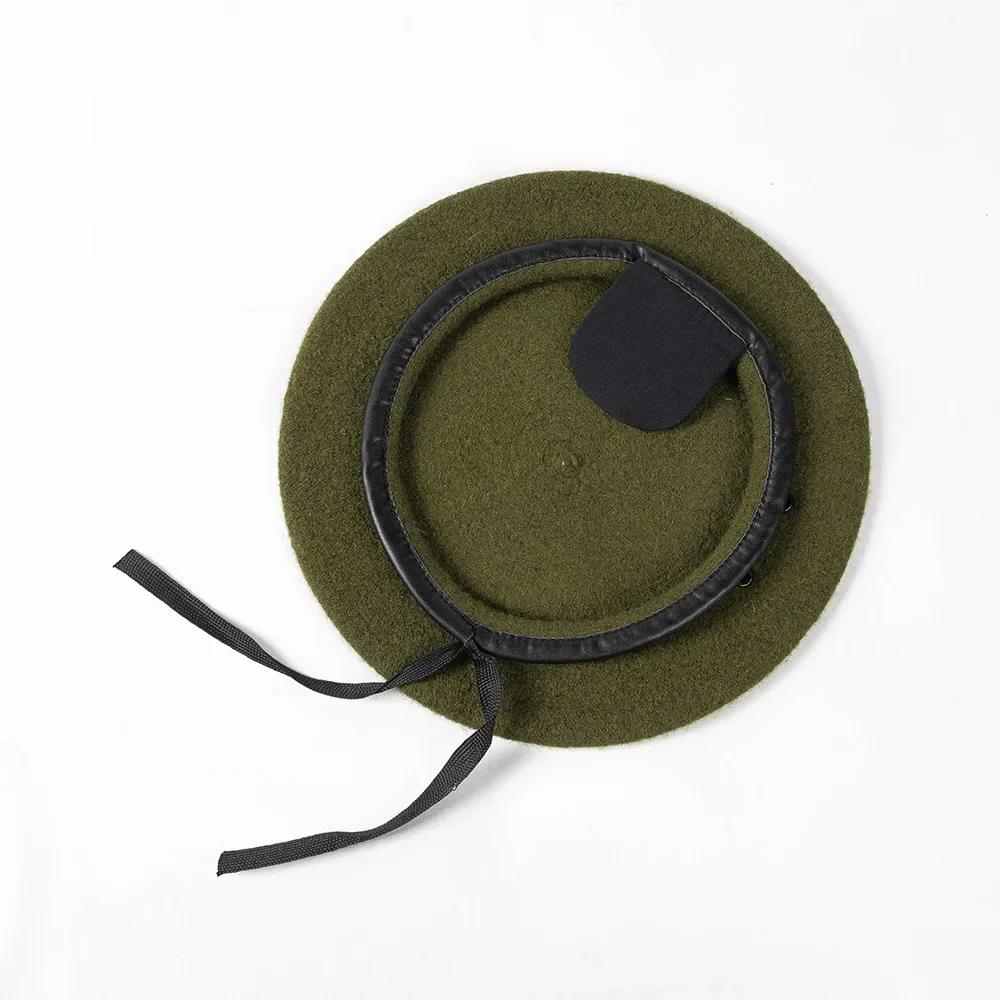 Béret adjustable unisexe en pure laine Grande taille Bérets militaires de l'armée Grande Tête Soldat Diable Hiver Chaud Large Chapeaux de Peintre S-XL 62cm