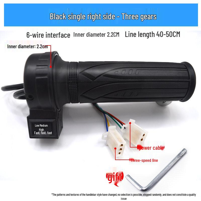 Waterproof Electric Tricycle Throttle Handle: Speed Control Accelerator with High, Medium, Low, Forward, and Reverse Functions.