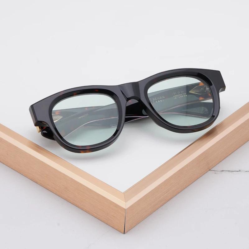 Acetat Sonnenbrille CAAN Herren Damen Ovaler Rahmen Top Qualität Luxus Mode Handgefertigt Japanisch Retro Outdoor Marke Brille UV400