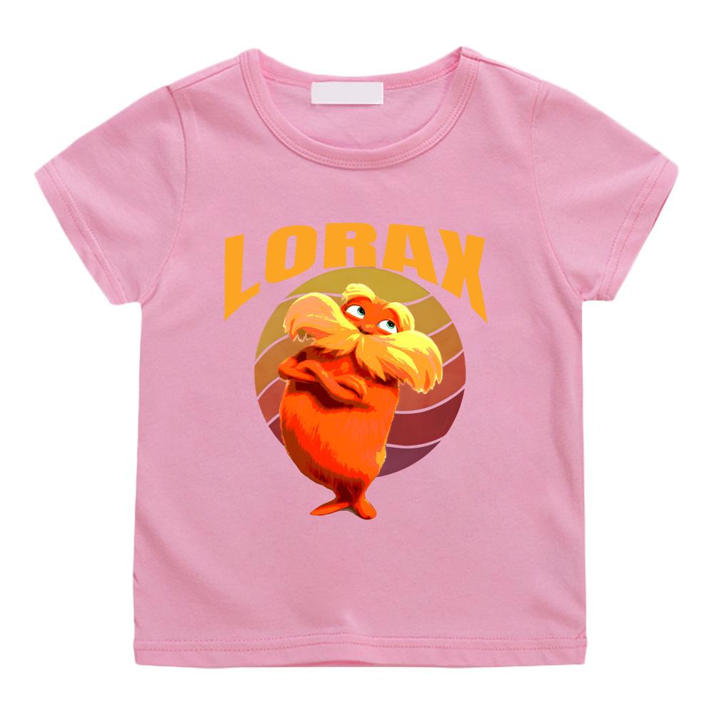 The Lorax T-shirts Sommar Kawaii Tecknad Manga Bomull Kortärmad Pojkar/Flickor T-shirt Tonåringar Rund Hals Tecknad Tryck Streetwear