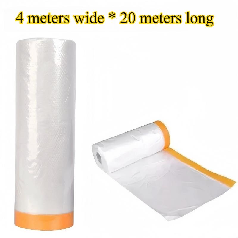 20M Multi-Purpose Masking Film With Tape Furniture Dust Cover Protective Film Dustproof Sheet