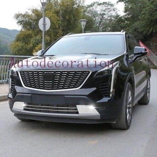 Front Lower Mesh Grille Grill Panel Trim Chrome Steel For Cadillac XT4 2018-2020